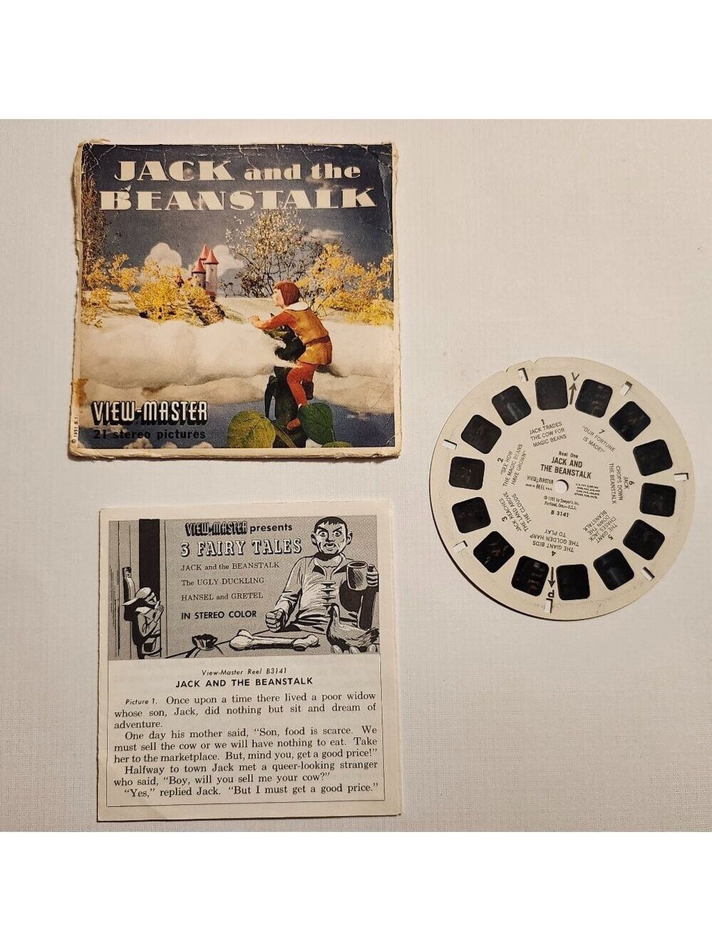 VINTAGE Jack and the Beanstalk View Master Reel and Story Book